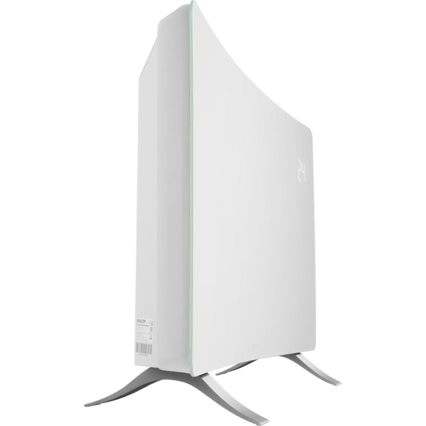Sencor - Termoconvettore elettrico smart 1200/2400W/230V IP24 Wi-Fi bianco