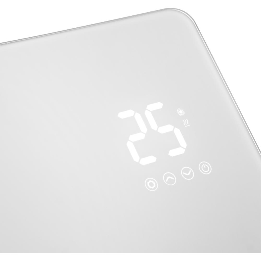 Sencor - Termoconvettore elettrico smart 1200/2400W/230V IP24 Wi-Fi bianco
