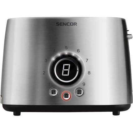 Sencor - Tostapane a due fessure con funzione griglia 1000W/230V argento