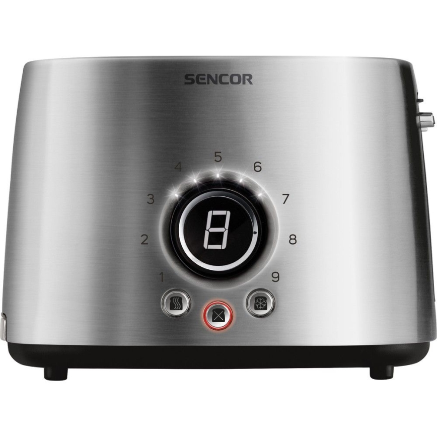 Sencor - Tostapane a due fessure con funzione griglia 1000W/230V argento