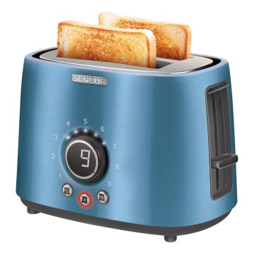 Sencor - Tostapane a due fessure con griglia riscaldante 1000 W/230 V blu