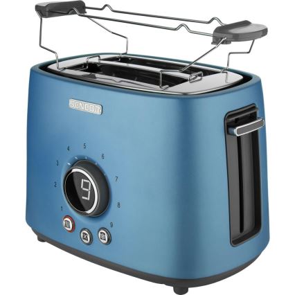 Sencor - Tostapane a due fessure con griglia riscaldante 1000 W/230 V blu