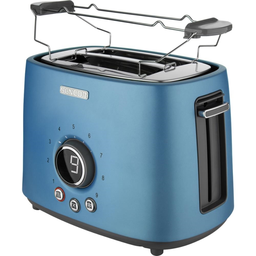 Sencor - Tostapane a due fessure con griglia riscaldante 1000 W/230 V blu