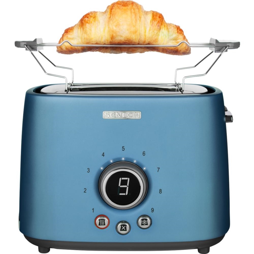 Sencor - Tostapane a due fessure con griglia riscaldante 1000 W/230 V blu