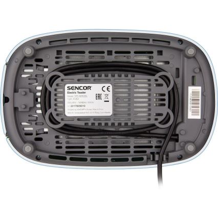 Sencor - Tostapane a due fessure con griglia riscaldante 1000 W/230 V blu