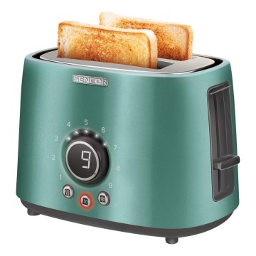 Sencor - Tostapane a due fessure con griglia riscaldante 1000W/230V verde menta