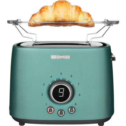 Sencor - Tostapane a due fessure con griglia riscaldante 1000W/230V verde menta