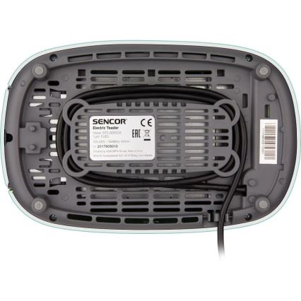 Sencor - Tostapane a due fessure con griglia riscaldante 1000W/230V verde menta