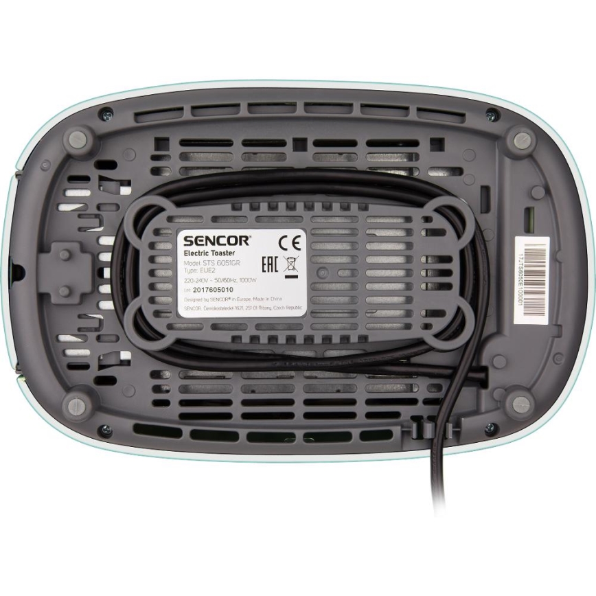 Sencor - Tostapane a due fessure con griglia riscaldante 1000W/230V verde menta