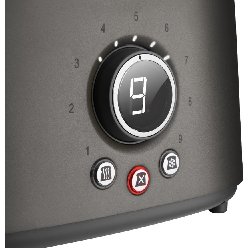 Sencor - Tostapane a due fette con griglia riscaldante, 1000 W/230 V, antracite