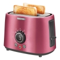 Sencor - Tostapane con due fessure e funzione di riscaldamento 1000W/230V rosa