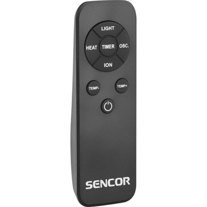 Sencor - Ventilatore a torre senza pale con tecnologia ceramica 1200/2000W/230V antracite + telecomando