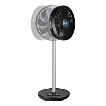 Sencor - Ventilatore a piantana 3D UltraSilent 26W/230V Wi-Fi nero + telecomando