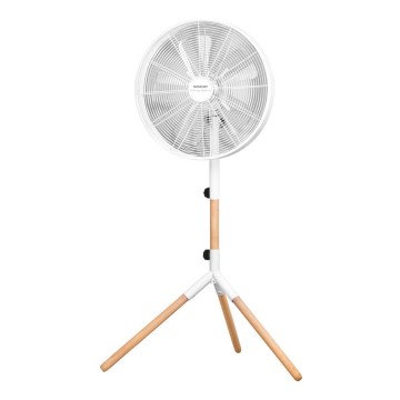 Sencor - Ventilatore a piantana 50 W/230 V Ø 40 cm bianco/faggio