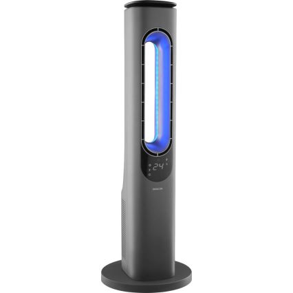 Sencor - Ventilatore a torre senza pale con elemento riscaldante in ceramica 1200/2000W/230V antracite + telecomando