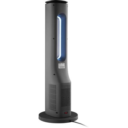 Sencor - Ventilatore a torre senza pale con elemento riscaldante in ceramica 1200/2000W/230V antracite + telecomando