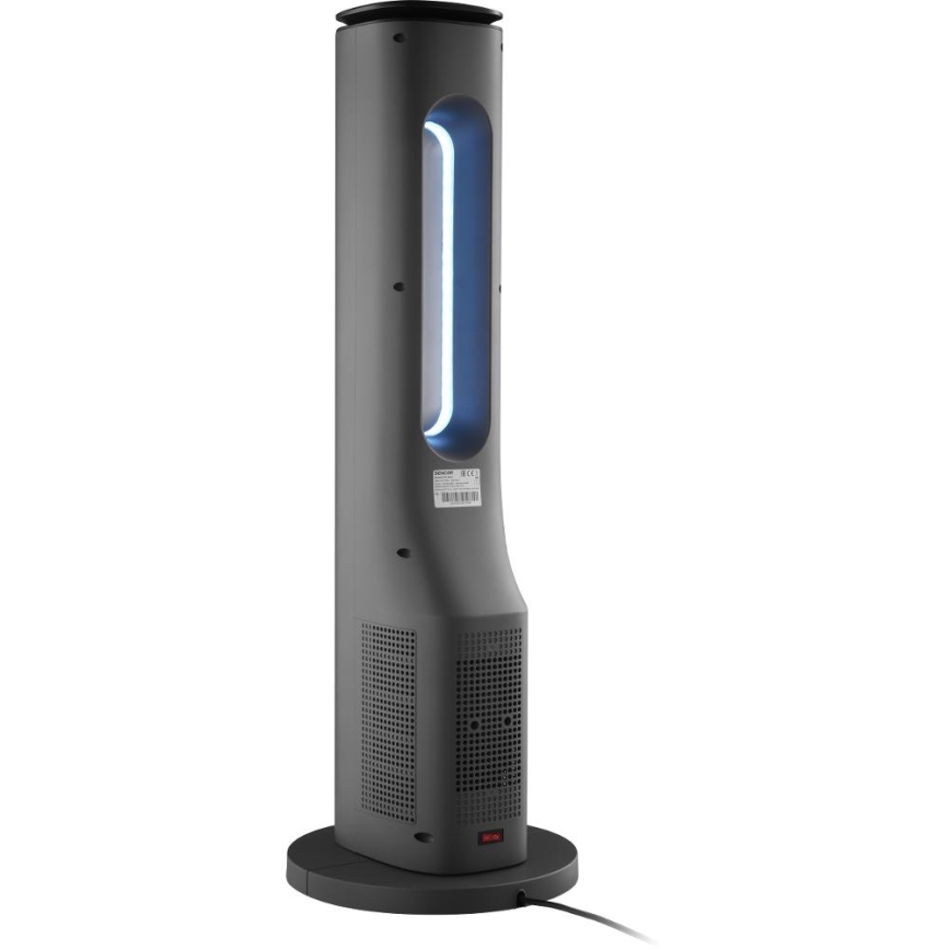 Sencor - Ventilatore a torre senza pale con elemento riscaldante in ceramica 1200/2000W/230V antracite + telecomando