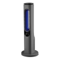 Sencor - Ventilatore a torre senza pale con elemento riscaldante in ceramica 1200/2000W/230V antracite + telecomando