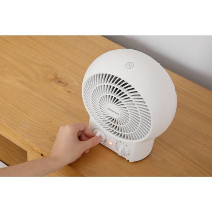 Sencor - Ventilatore con elemento riscaldante 1200/2000W/230V bianco