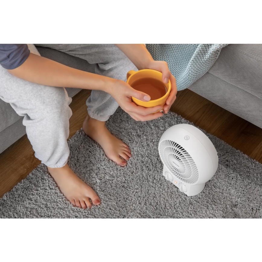 Sencor - Ventilatore con elemento riscaldante 1200/2000W/230V bianco