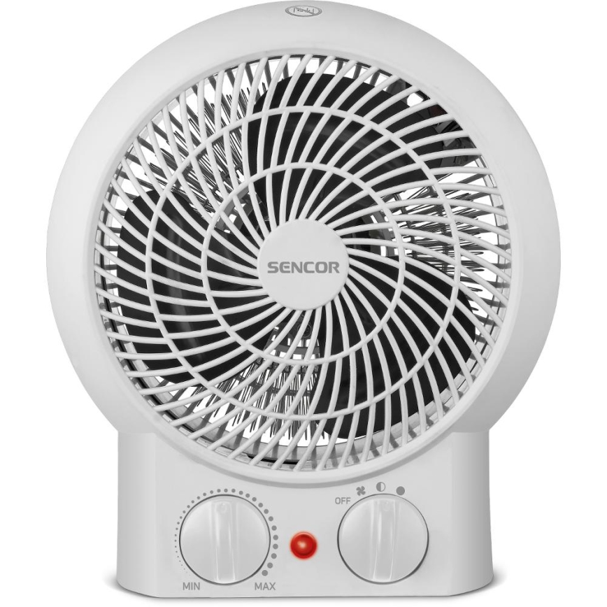 Sencor - Ventilatore con elemento riscaldante 1200/2000W/230V bianco
