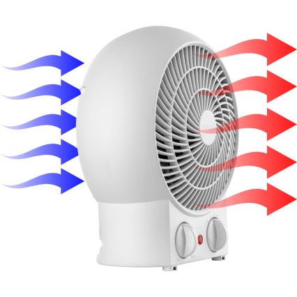 Sencor - Ventilatore con elemento riscaldante 1200/2000W/230V bianco