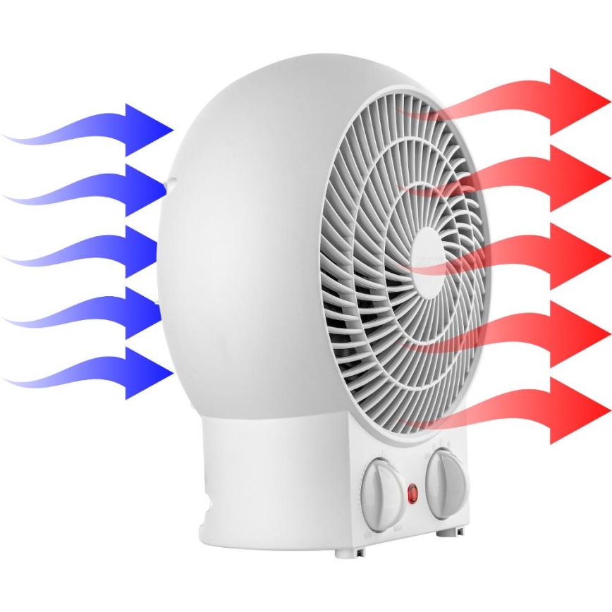 Sencor - Ventilatore con elemento riscaldante 1200/2000W/230V bianco