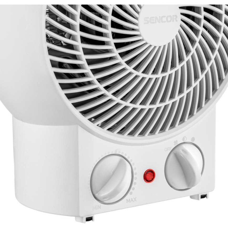 Sencor - Ventilatore con elemento riscaldante 1200/2000W/230V bianco