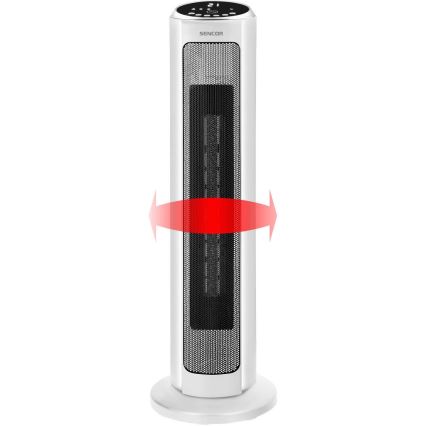 Sencor - Termoventilatore con elemento riscaldante in ceramica 2200W/230V Wi-Fi bianco + telecomando