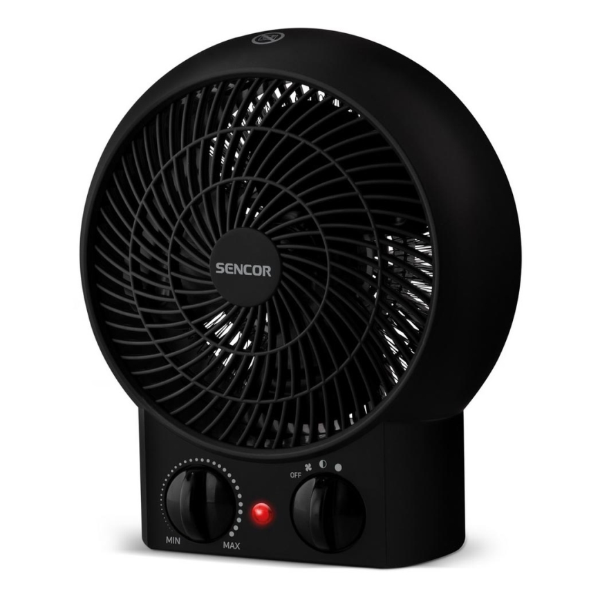 Sencor - Ventilatore con resistenza 1200/2000W/230V nero