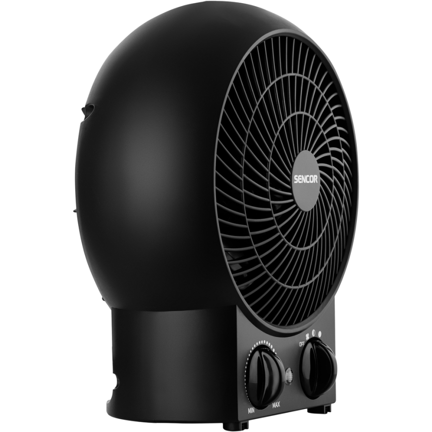 Sencor - Ventilatore con resistenza 1200/2000W/230V nero