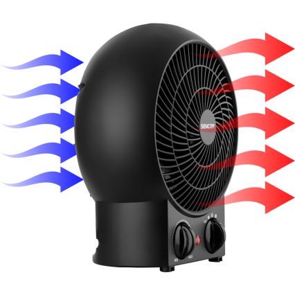 Sencor - Ventilatore con resistenza 1200/2000W/230V nero