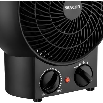 Sencor - Ventilatore con resistenza 1200/2000W/230V nero