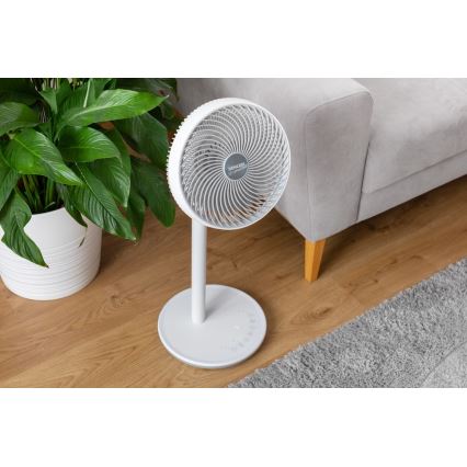 Sencor - Ventilatore con supporto 3D UltraSilent 26W/230V bianco + telecomando