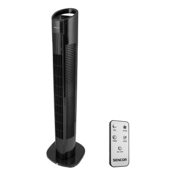 Sencor - Ventilatore da pavimento 50W/230V nero + telecomando