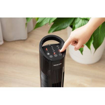 Sencor - Ventilatore da pavimento 50W/230V nero + telecomando