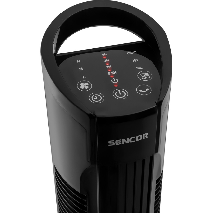 Sencor - Ventilatore da pavimento 50W/230V nero + telecomando