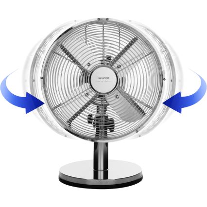 Sencor - Ventilatore da tavolo 30W/230V cromo lucido