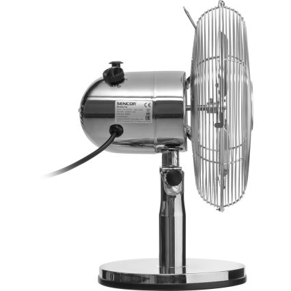 Sencor - Ventilatore da tavolo 30W/230V cromo lucido