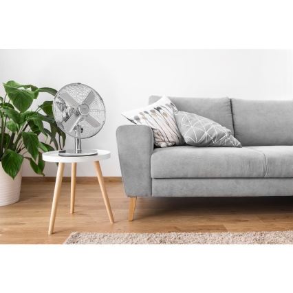 Sencor - Ventilatore da tavolo 35W/230V, finitura cromata lucida