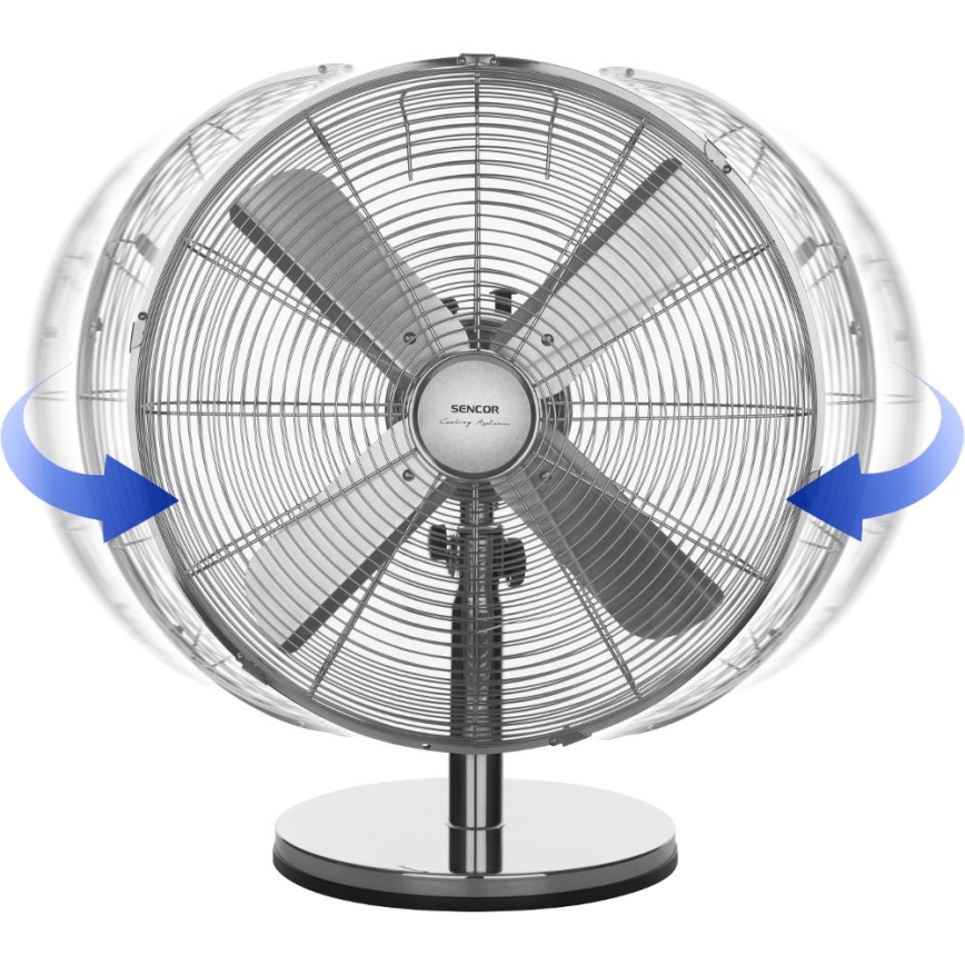 Sencor - Ventilatore da tavolo 50W/230V cromato lucido