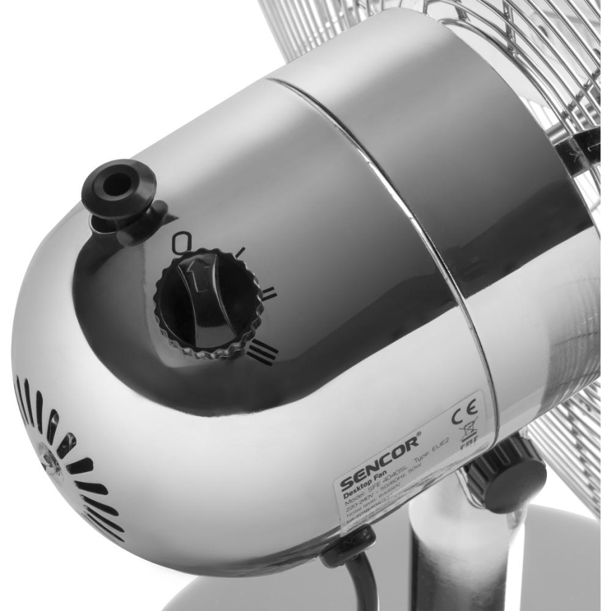 Sencor - Ventilatore da tavolo 50W/230V cromato lucido