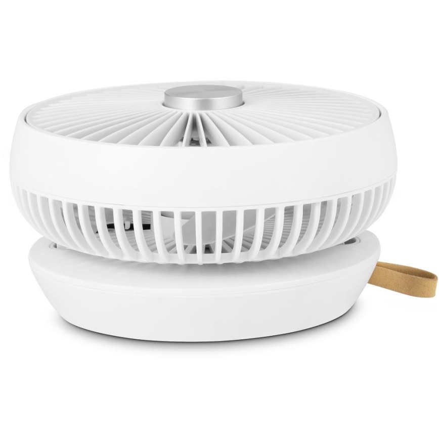 Sencor - Ventilatore da tavolo ricaricabile 5W/5V 4000 mAh bianco