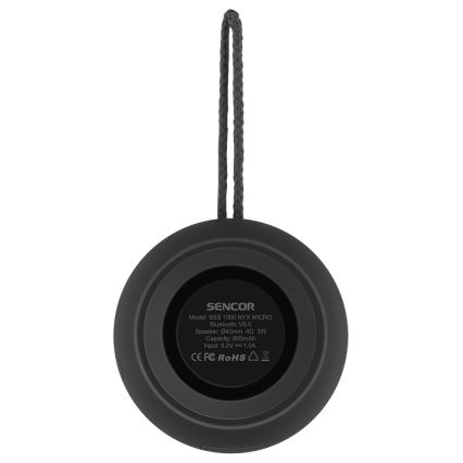 Sencor - Wireless speaker 3W 800 mAh IPX4 nero