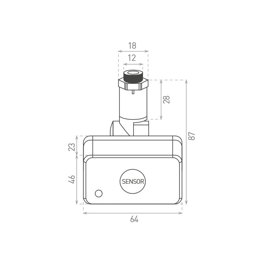 Sensore di movimeno 230V IP65 nero
