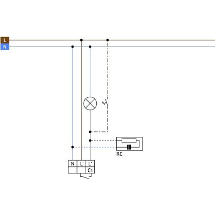 Sensore di movimento da esterno LC-CLICK 140° IP44 nero