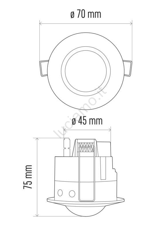 Sensore PIR 230V Interno Rilevatore Di Movimento Da Incasso Bianco 230V - Tecnologia PIR, Adatto LED Fino A 300W, 2 Fili Sensore Presenza LED - Foto 9