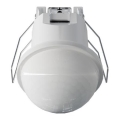 Sensore di movimento e crepuscolare da incasso per controsoffitto 360° 1200W/230V IP54 bianco