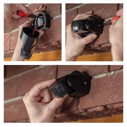Sensore di movimento e crepuscolare per esterni PIR 1200W/230V IP65, nero