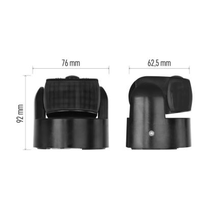 Sensore di movimento e crepuscolare per esterni PIR 1200W/230V IP65, nero